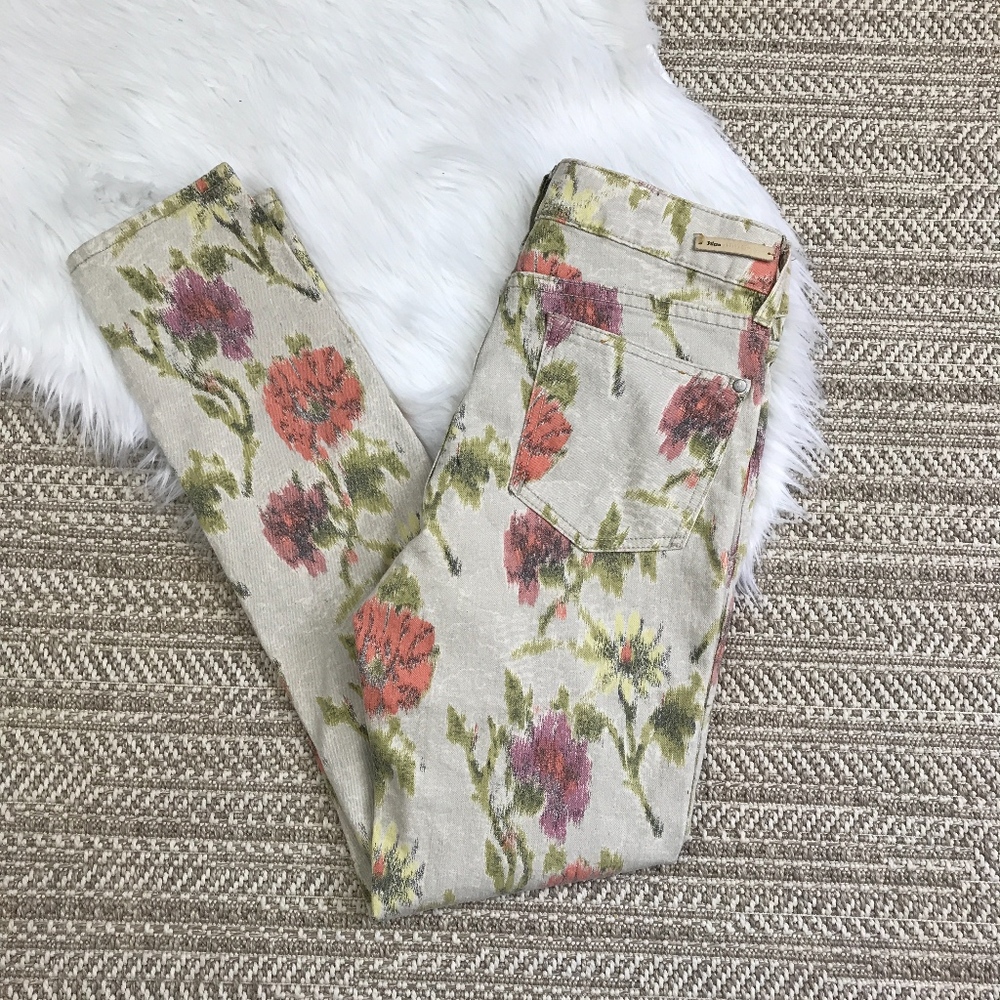 Anthropologie Floral Ikat Print Stet Jeans - Picture 5 of 8